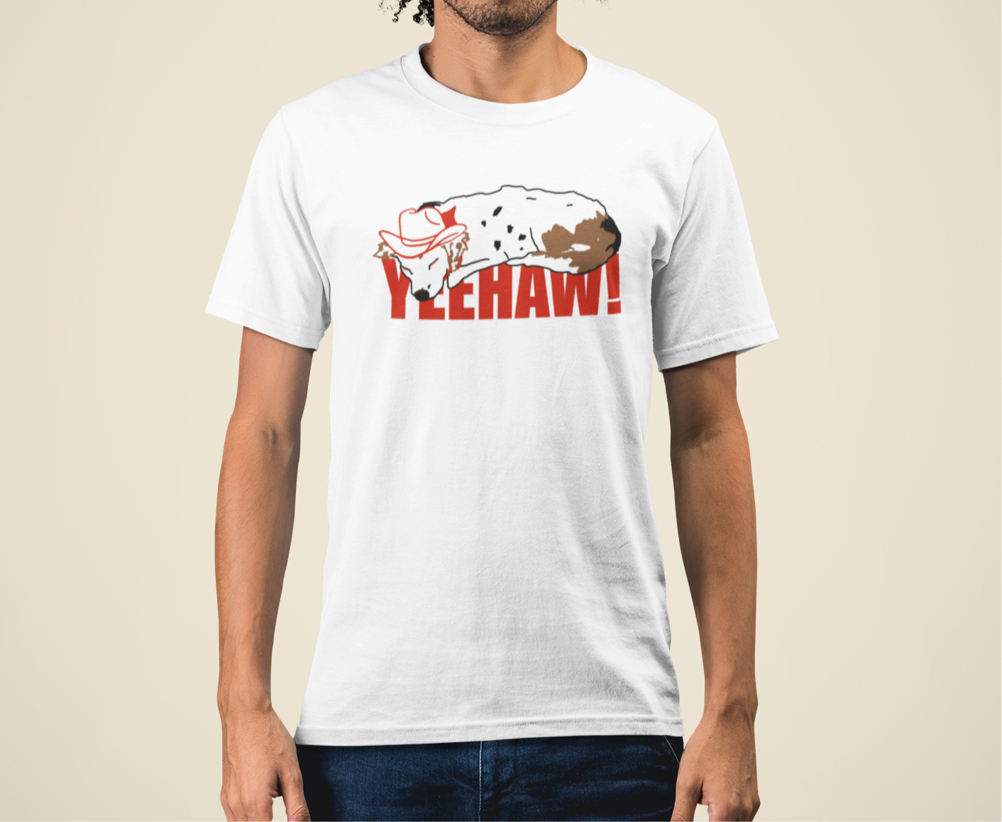 Yeehaw! Cowboy Dog Graphic Tshirt